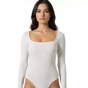ASTR The Label Off-White Retro Ballet Bodysuit M NWT